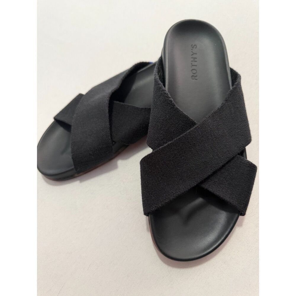 Rothy's The Weekend Slide in Black | Size 8.5